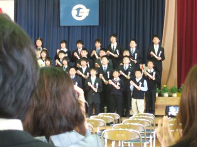 2009ｹﾝﾄ小学校卒業式